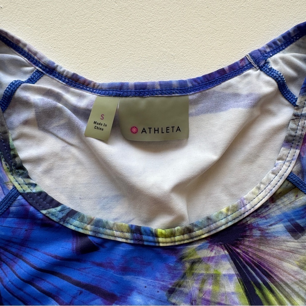 Athleta - Wailea Long Sleeve Rash Guard in Blue Multicolor - Picture 4 of 4